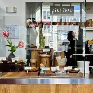 a woman in the window