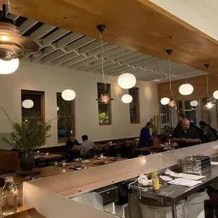 Chefs counter seating at 6pm on a Wednesday