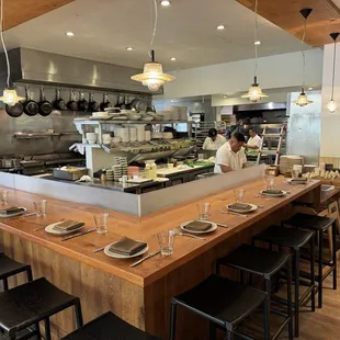 Kitchen with kitchen bar seating