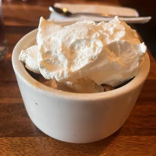 Ice Cream with homemade whip cream