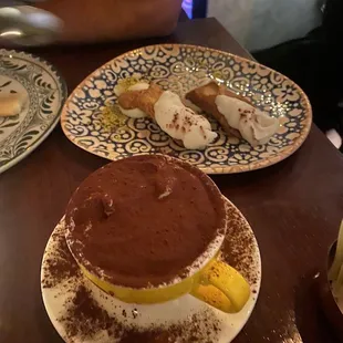 Homemade Tiramisu and cannoli. Yum!