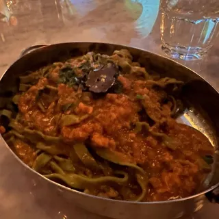 Tagliatelle Verdi Ragu di Cinghiale e Tartufo