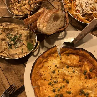 Mushroom tagliatelle, Marinara Fugassa, Maccheroni alla Norma, Pasta Ragu