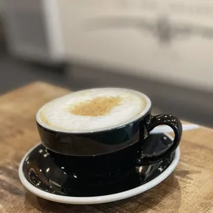 a cup of cappuccino