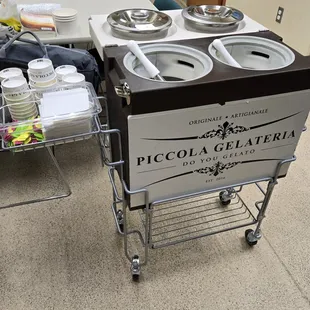 We cater gelato for social &amp; corporate events