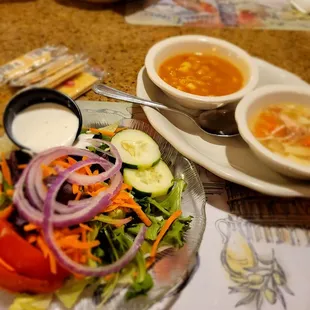 The beginnings of a promising dinner