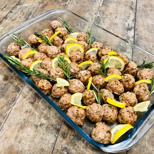 meatballs with lemon and rosemary