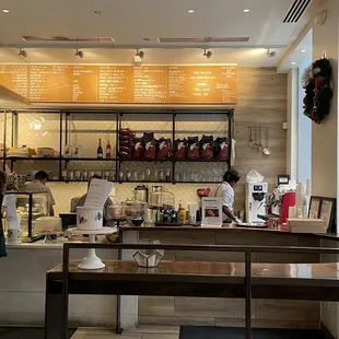 a view of a bakery counter