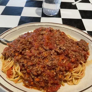 Pasta with meat sauce