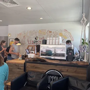 Grabbing a Florida Honey Latte at Piccolo Coffee