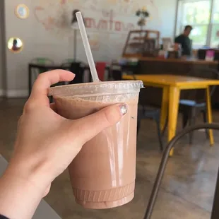 Strawberry &amp; mocha latte