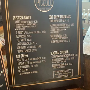 Menu as of 6/2/22