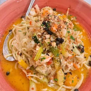 Spaghetti with Crab and Shrimp