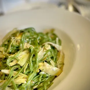 Tagliolini Verdi con Carciofi (artichoke pasta)