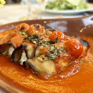 Eggplant rollatini is so good