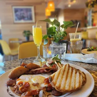Huevos Rancheros with an original mimosa!
