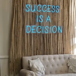 It's a cute little seating area and a perfect spot to take a picture!