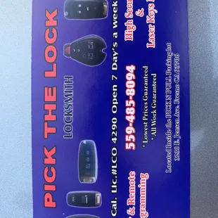 Their card and information