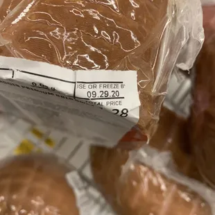 a bag of chocolate covered donuts