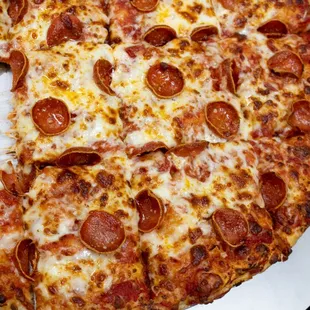 a pepperoni pizza