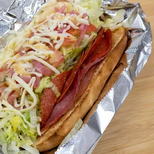 a closeup of a hot dog