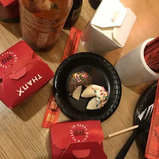 CHOCOLATE DIPPED FORTUNE COOKIES (4)