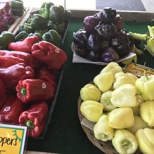 Colorful bell peppers.