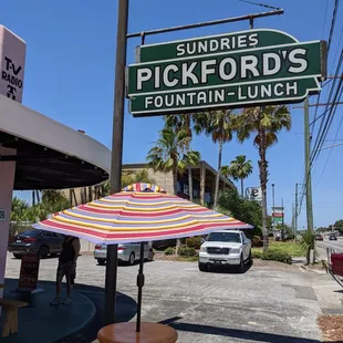 Seating out front along Hillsborough Ave