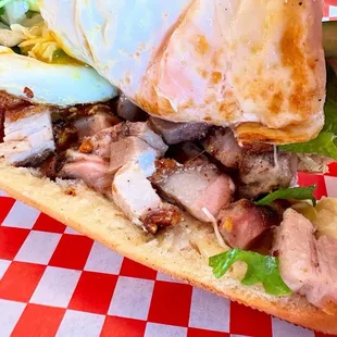 Ample amount of pork belly.