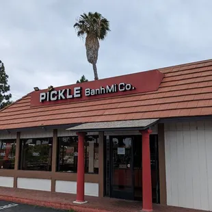the front of the restaurant