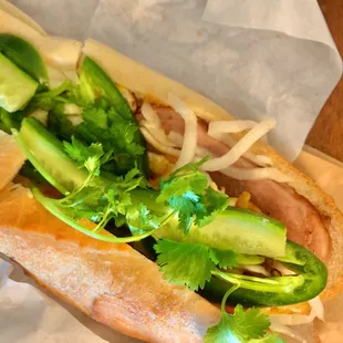 Spam and Egg Banh Mi