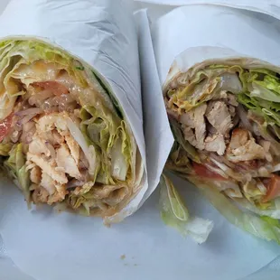 Thai wrap with chicken.