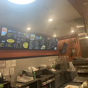 menus on the wall