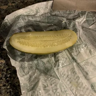Are the sandwich as soon as we got it. . But here's the pickle!