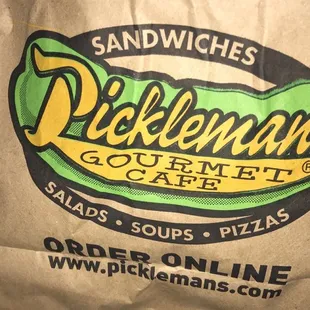 a bag of pickleman's gourmet