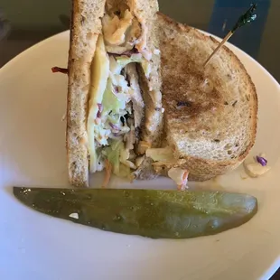 Twisted Reuben grilled