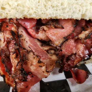 Close up of Hot Pastrami