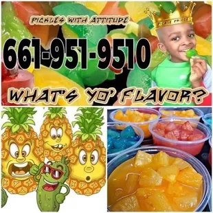 a collage of pictures of a kid eating fruit