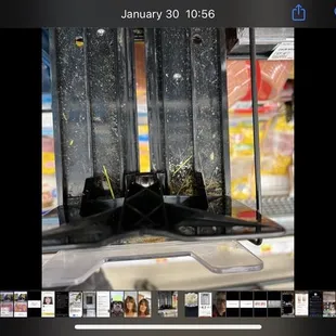 This is the slide drawer that the beef bologna is stored, I pulled it out and all the bologna was gray! Filthy!