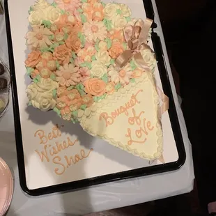 a cake with flowers on it