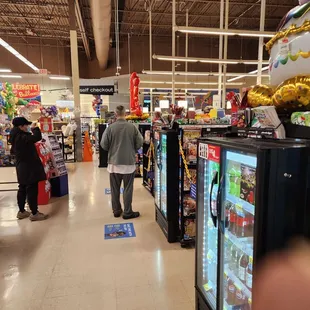 ALWAYS slow lines. Not enough human cashiers.
