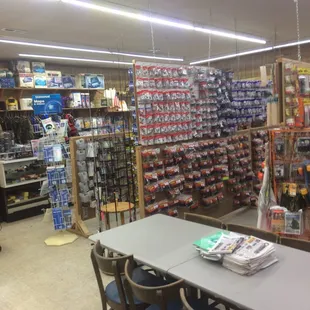 Lots of fishing equipment