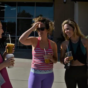 a group of young women having a conversation