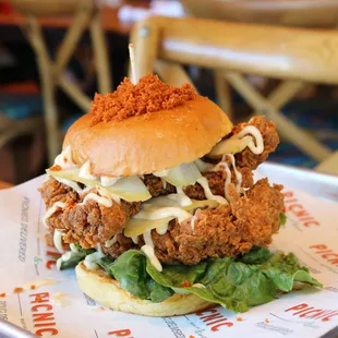 Crawfish Boil Fried Chicken Sandwich