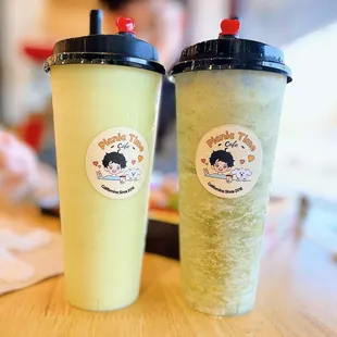 Right: Cheese Avocado Smoothie