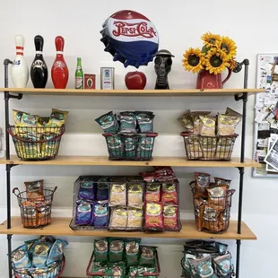 a variety of snacks
