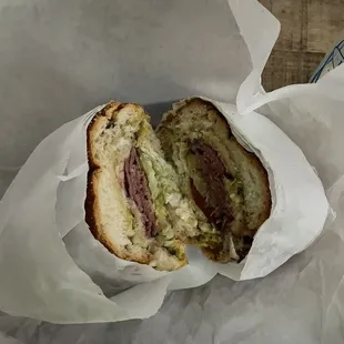 Hot Pastrami Sandwich