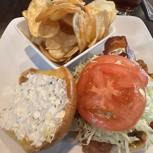 Blue Bleu Cheese Bacon Burger