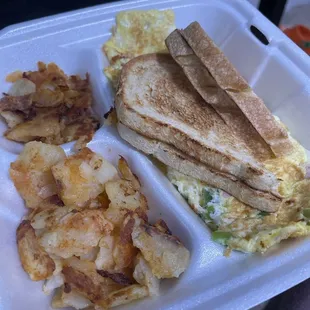 Western Omelet with Home Fries.