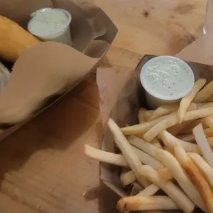 a sandwich and french fries